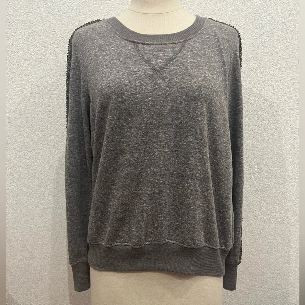 Olivia Moon XS Gold Sequined Long Sleeve Sweater‎ Top.